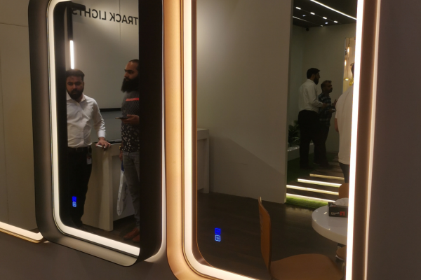 Rectangular LED mirror