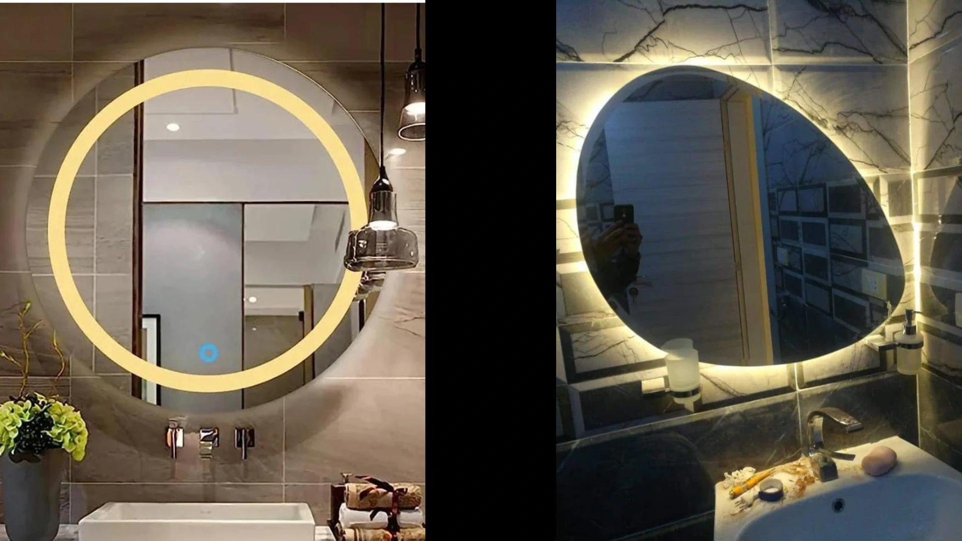 Round LED mirror