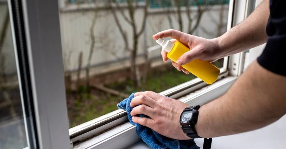 Clean aluminum window finishing