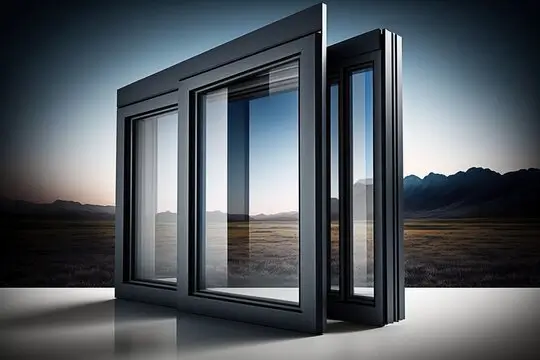Double glazed sliding window