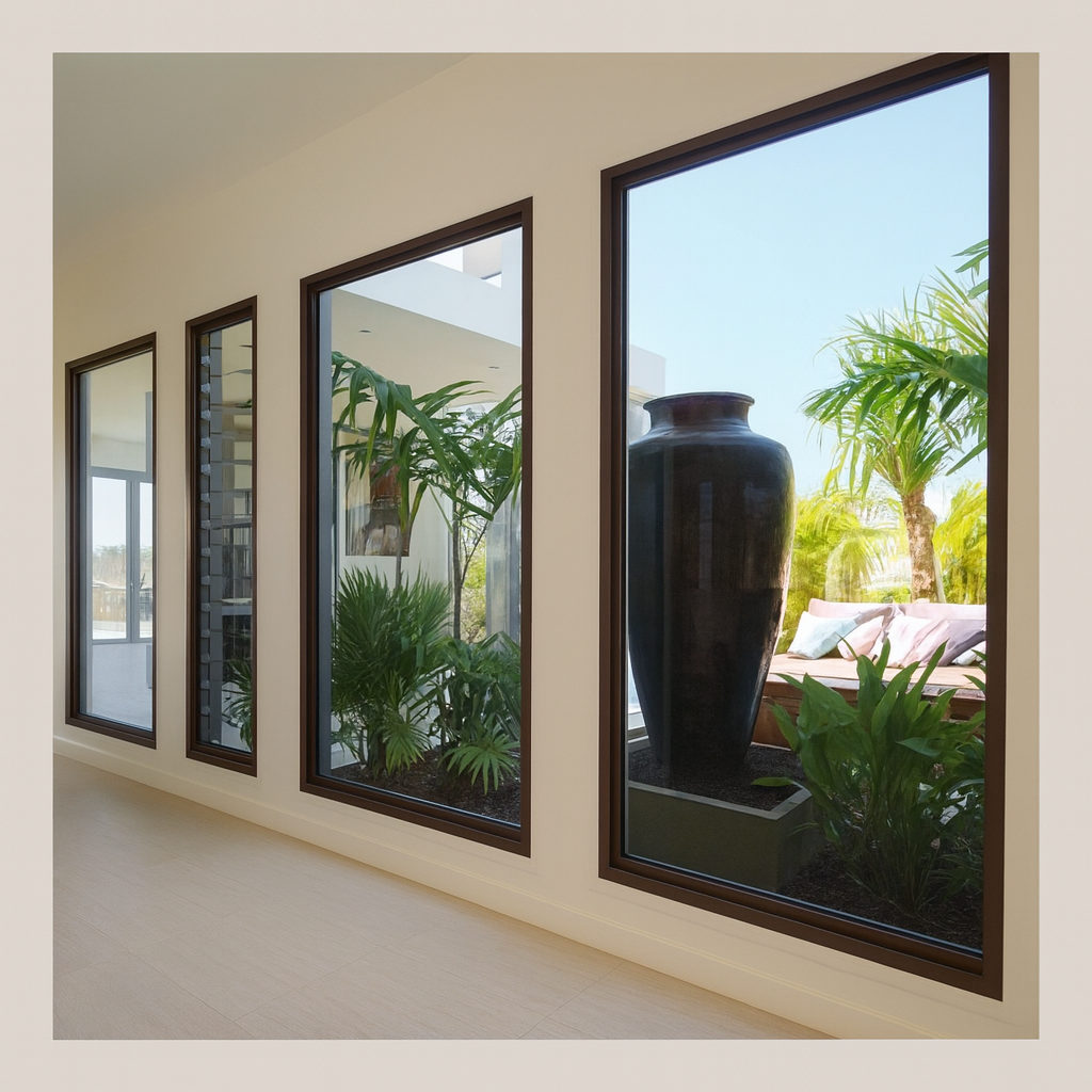Aluminum shop front window